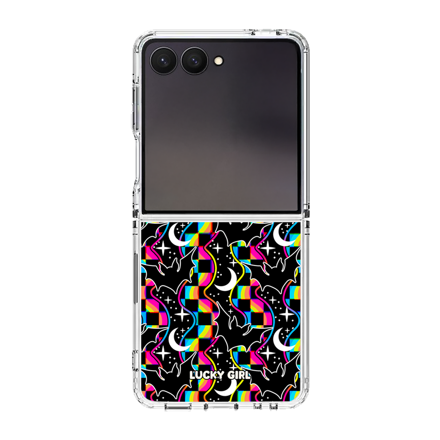 Cosmic Bats Clear Case Insert Galaxy Z Flip 7