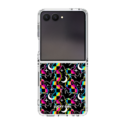 Cosmic Bats Clear Case Insert Galaxy Z Flip 7