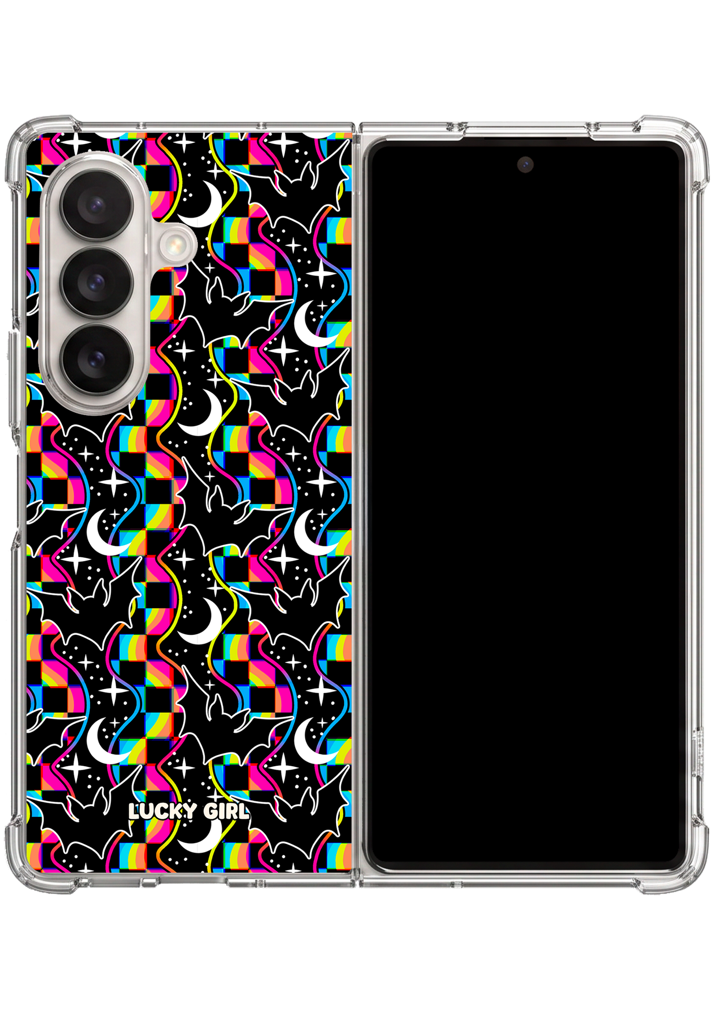 Cosmic Bats Clear Case Insert Galaxy Z Fold 7