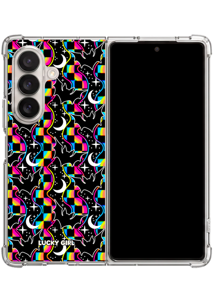 Cosmic Bats Clear Case Insert Galaxy Z Fold 7