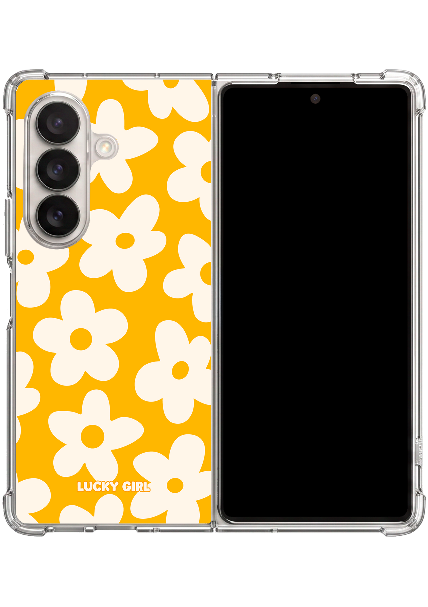 Creamsicle Big Blooms Clear Case Insert Galaxy Z Fold 7
