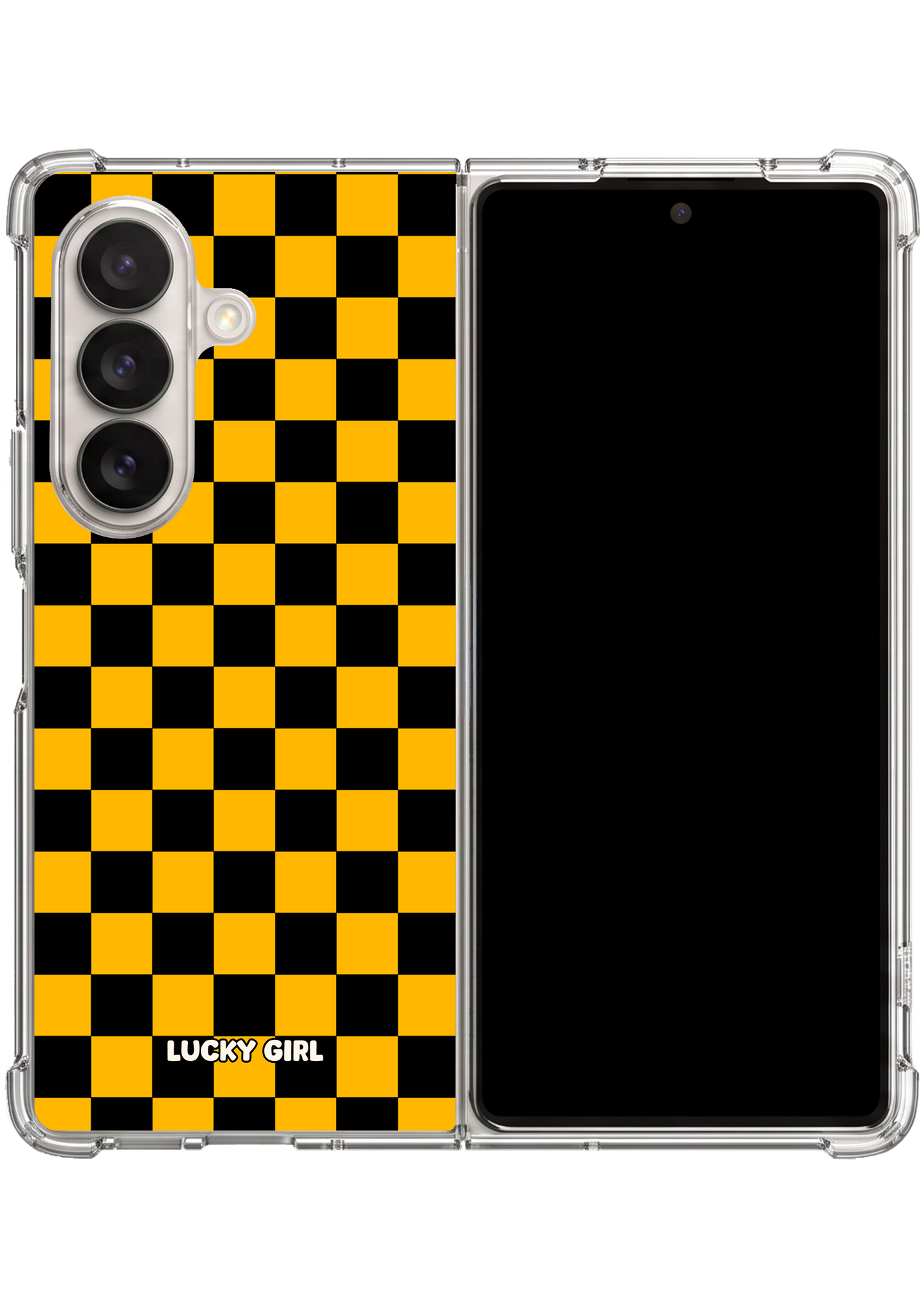 Creamsicle Checkers Clear Case Insert Galaxy Z Fold 7