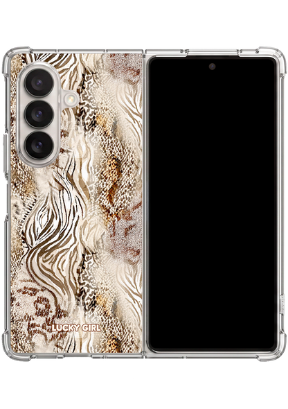 Cream Wild Thing Clear Case Insert Galaxy Z Fold 7