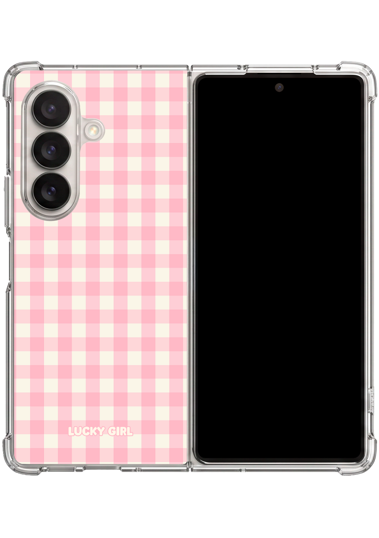 Cupcake Gingham Clear Case Insert Galaxy Z Fold 7