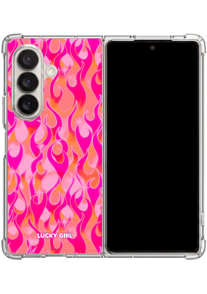 Fever Flames Clear Case Insert Galaxy Z Fold 7