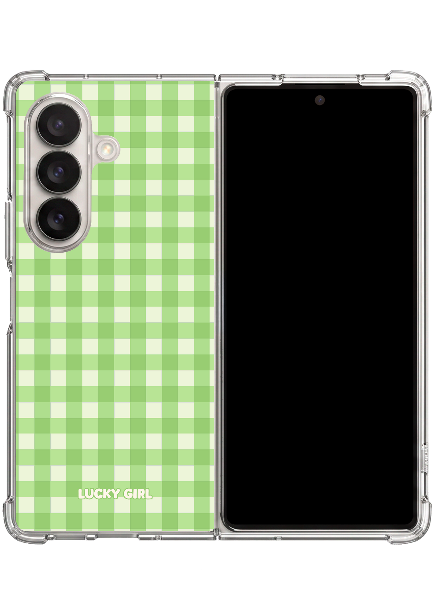 Garden Gingham Clear Case Insert Galaxy Z Fold 7