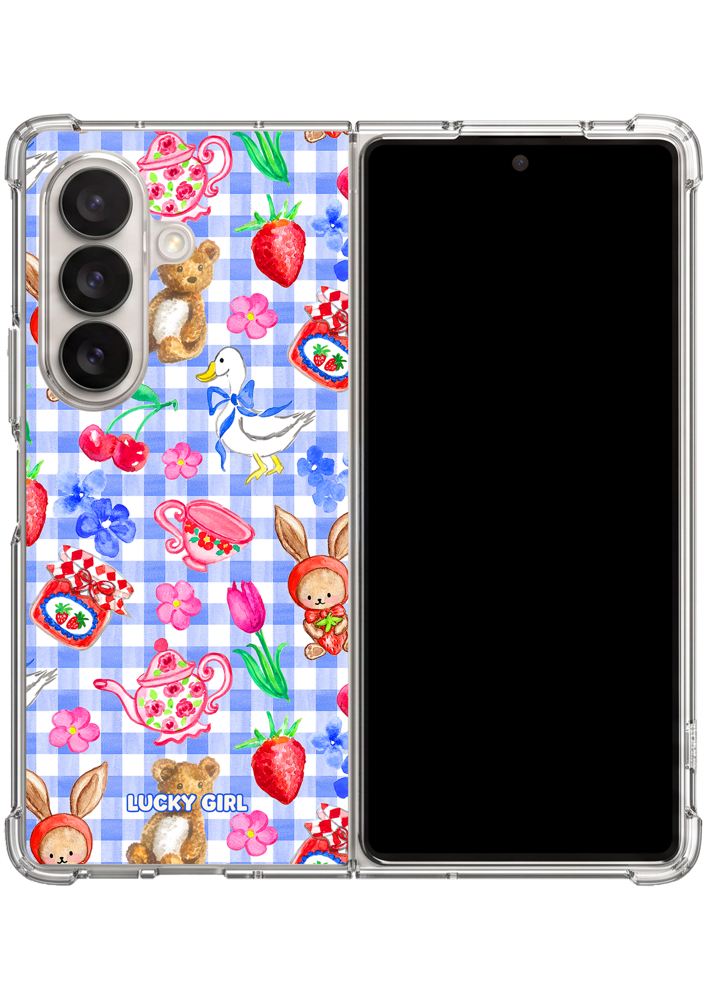 Gingham Goose Clear Case Insert Galaxy Z Fold 7