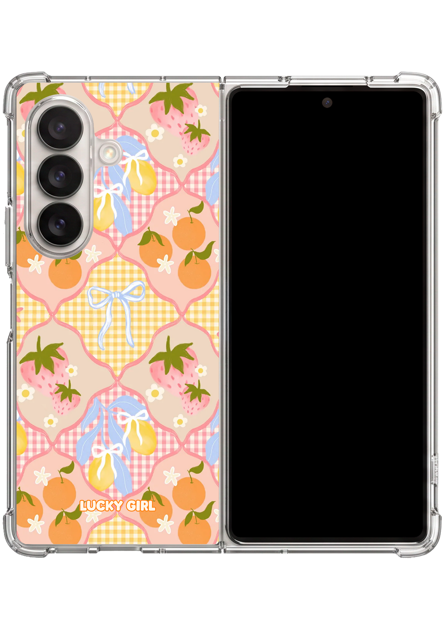 Gingham Grove Clear Case Insert Galaxy Z Fold 7