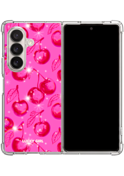Glazed Cherries Clear Case Insert Galaxy Z Fold 7