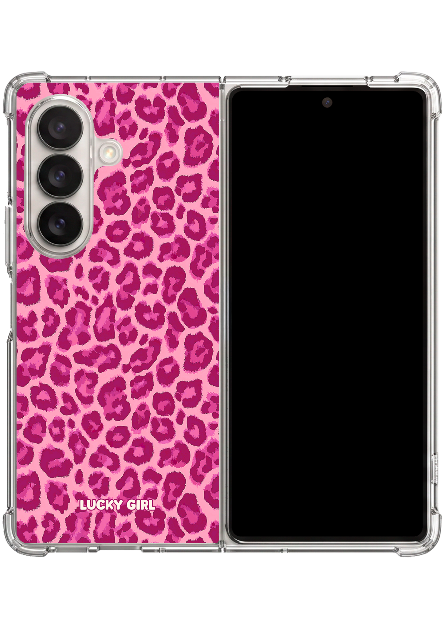 Goddess Leopard Clear Case Insert Galaxy Z Fold 7