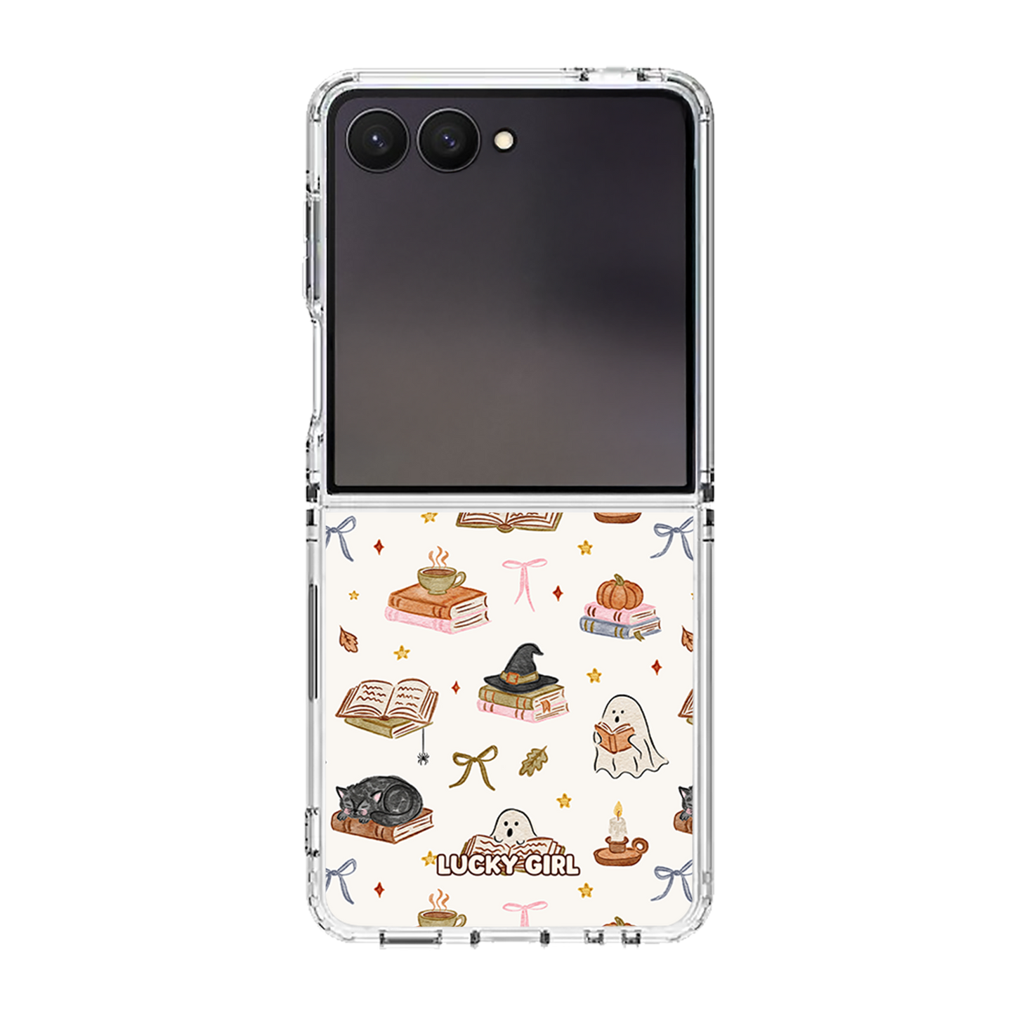Haunted Library Clear Case Insert Galaxy Z Flip 7