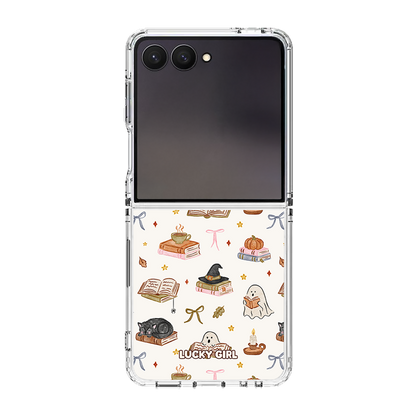 Haunted Library Clear Case Insert Galaxy Z Flip 7