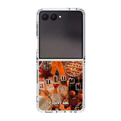 Hello Autumn Clear Case Insert Galaxy Z Flip 7