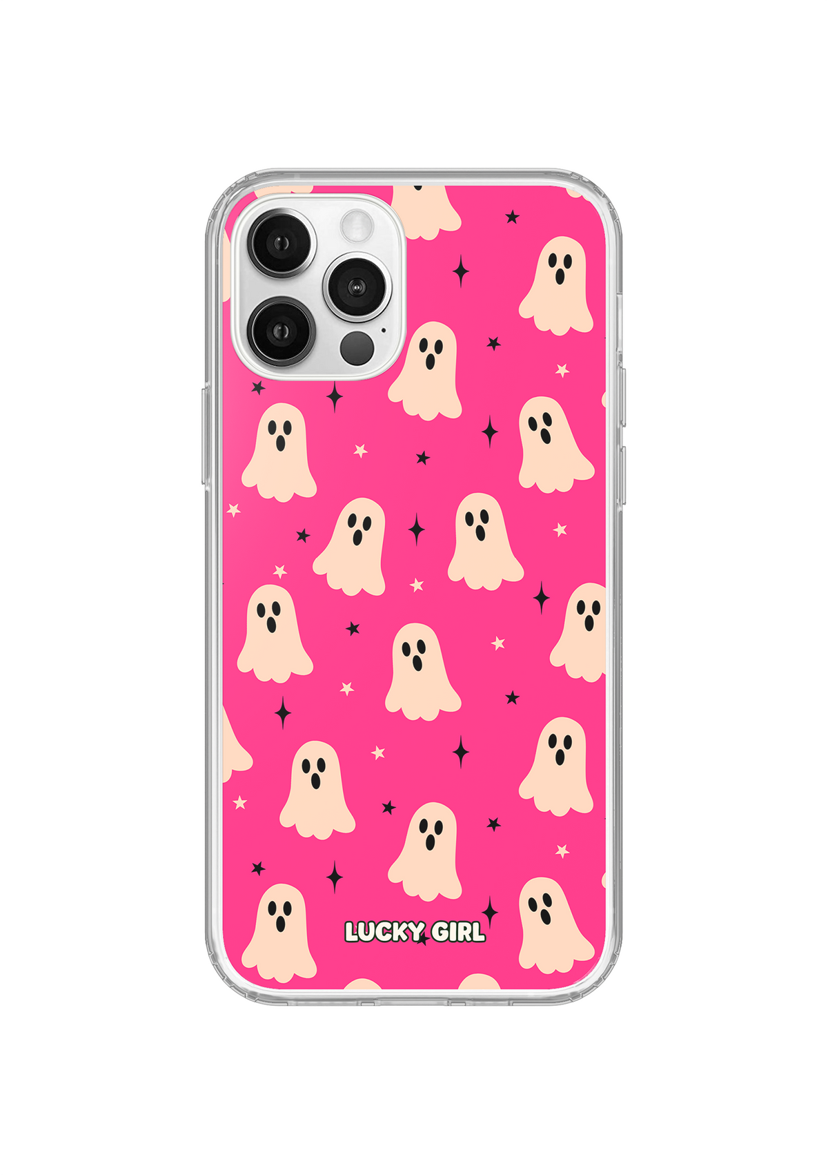 Hot Pink Haunt Clear Case Insert iPhone 12/12 Pro