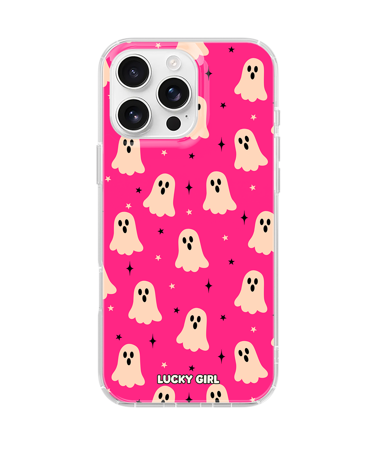 Hot Pink Haunt Clear Case Insert iPhone 15 Pro Max