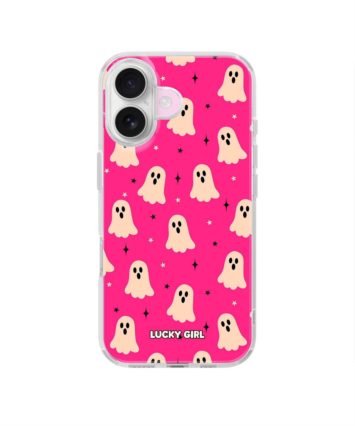 Hot Pink Haunt Clear Case Insert iPhone 16