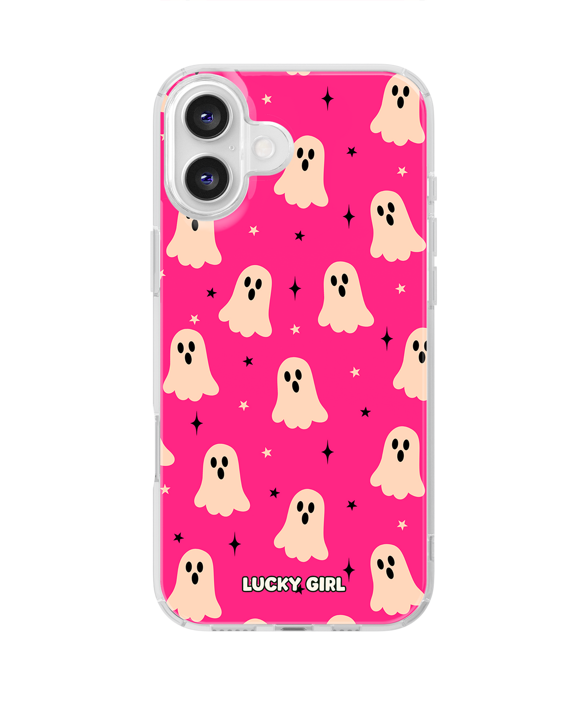 Hot Pink Haunt Clear Case Insert iPhone 16 Plus