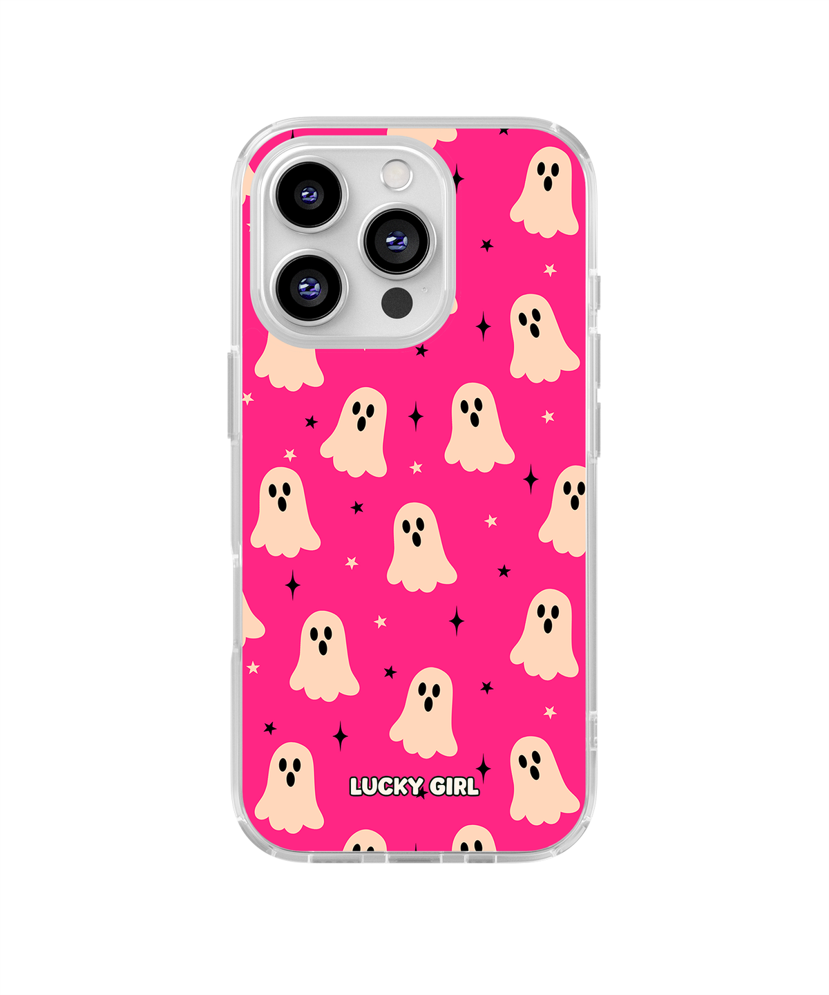 Hot Pink Haunt Clear Case Insert iPhone 16 Pro