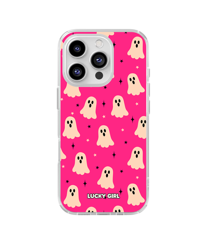 Hot Pink Haunt Clear Case Insert iPhone 16 Pro