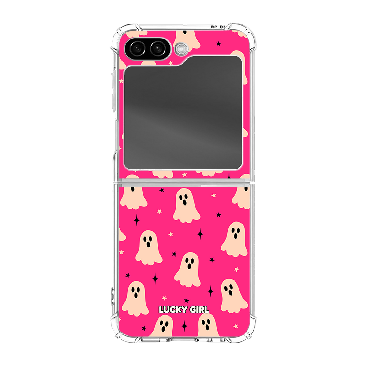 Hot Pink Haunt Clear Case Insert Galaxy Z Flip 6/7 FE