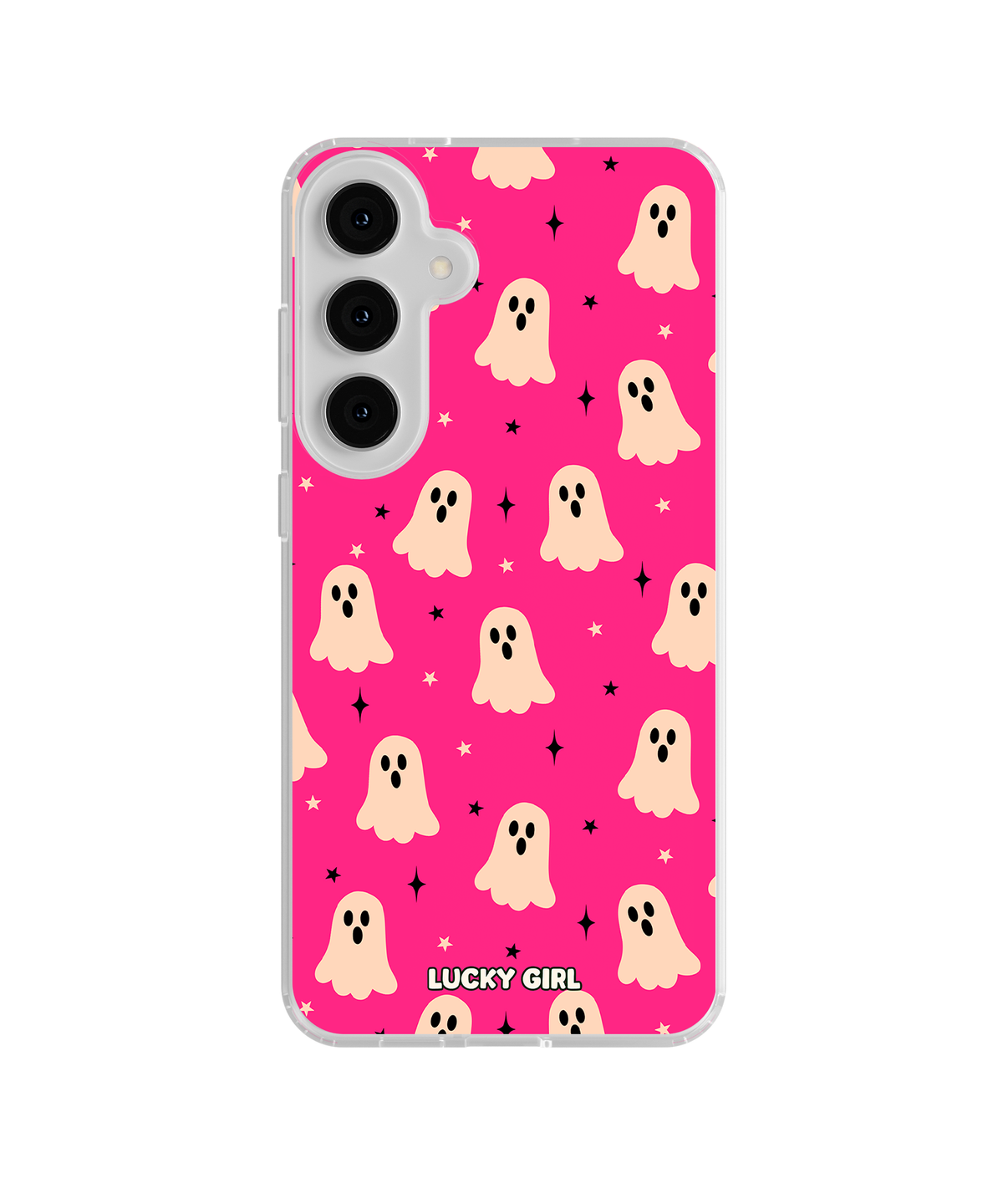 Hot Pink Haunt Clear Case Insert Galaxy S23 Plus