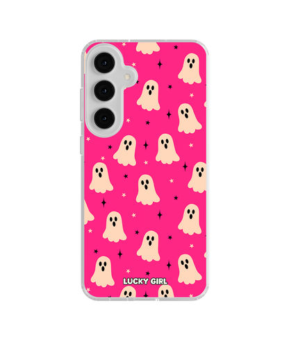 Hot Pink Haunt Clear Case Insert Galaxy S23 Plus