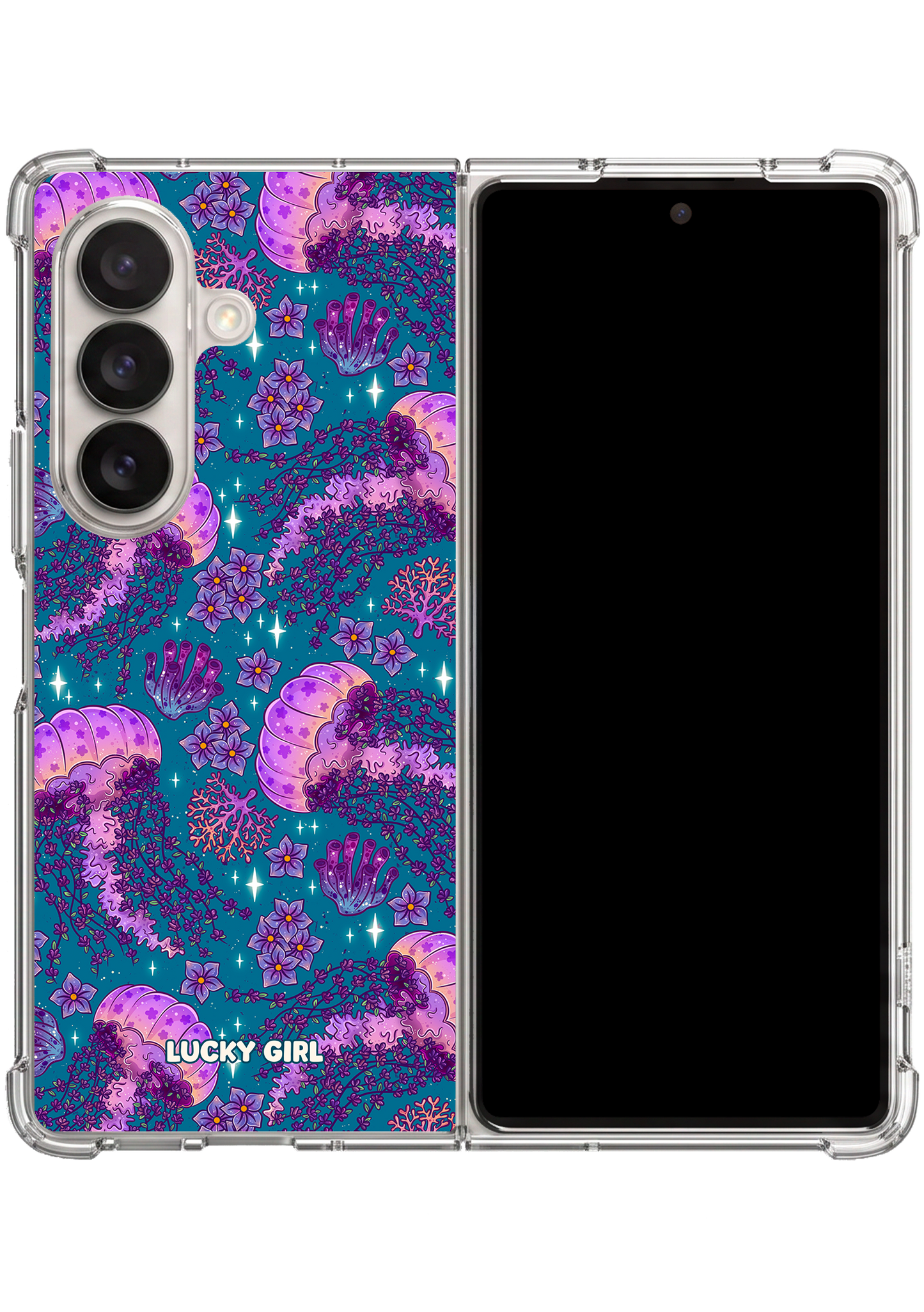 Jellyfish Dreams Clear Case Insert Galaxy Z Fold 7