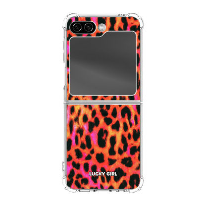 Lava Leopard Clear Case Insert Galaxy Z Flip 6 / 7FE