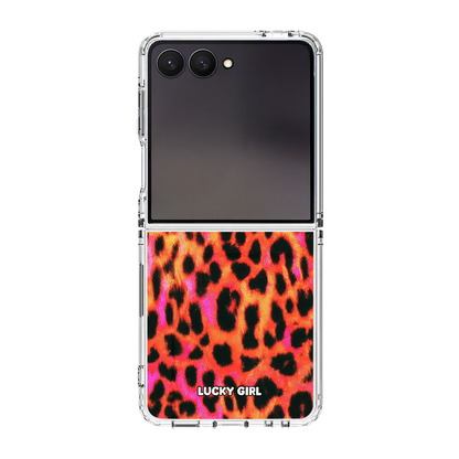Lava Leopard Clear Case Insert Galaxy Z Flip 7 / 8