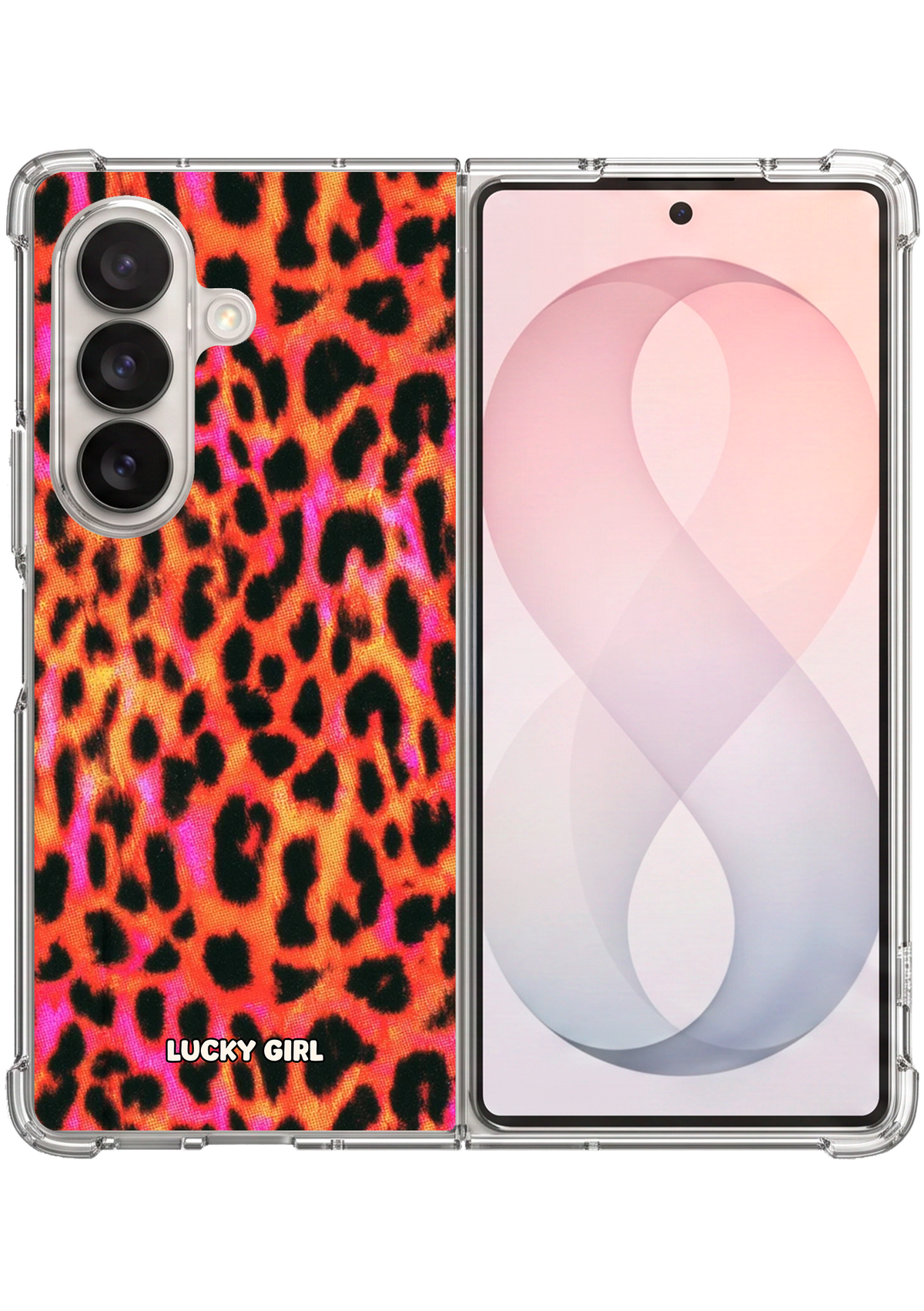 Lava Leopard Clear Case Insert Galaxy Z Fold 7 / 8 Ultra