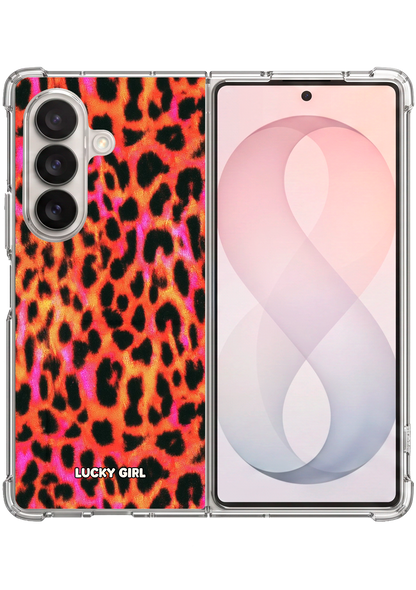 Lava Leopard Clear Case Insert Galaxy Z Fold 7 / 8 Ultra
