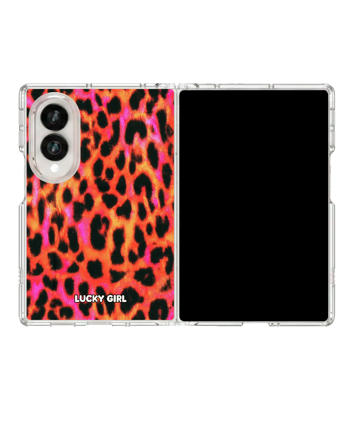 Lava Leopard Clear Case Insert Galaxy Z Fold 8 (wide)