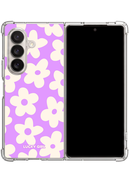 Lavender Big Blooms Clear Case Insert Galaxy Z Fold 7
