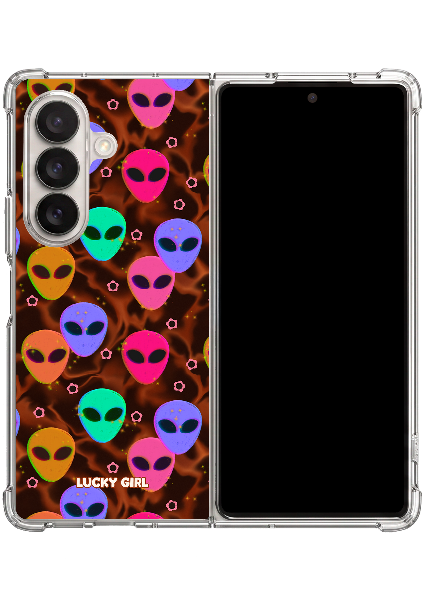 Martian Marble Clear Case Insert Galaxy Z Fold 7