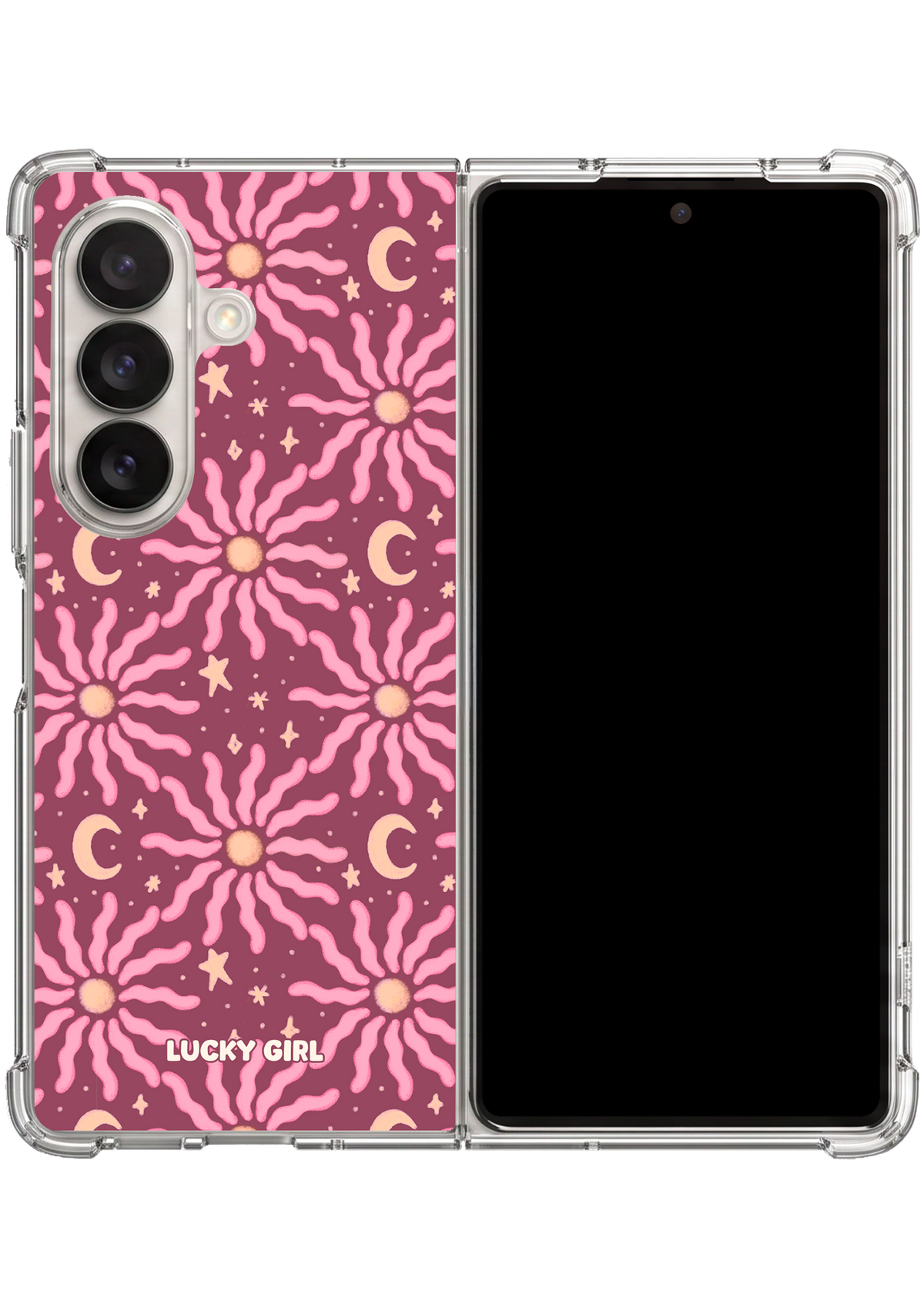 Mauve Sky Clear Case Insert Galaxy Z Fold 7