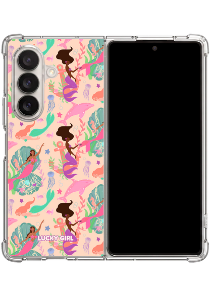 Mermaid Cove Clear Case Insert Galaxy Z Fold 7