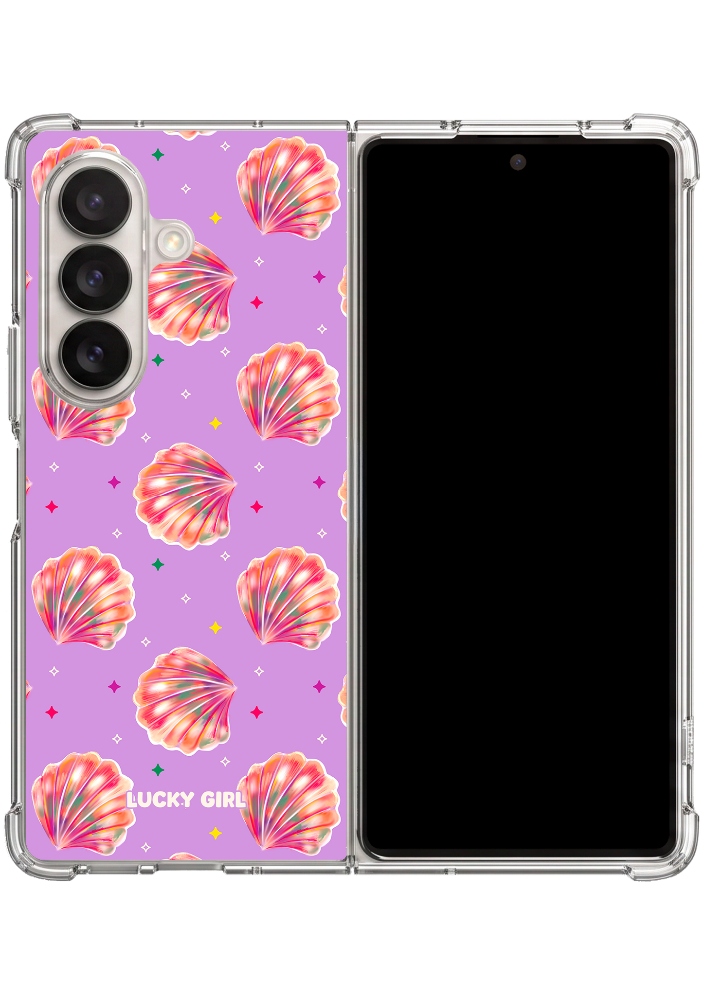 Mother Of Pearl Clear Case Insert Galaxy Z Fold 7
