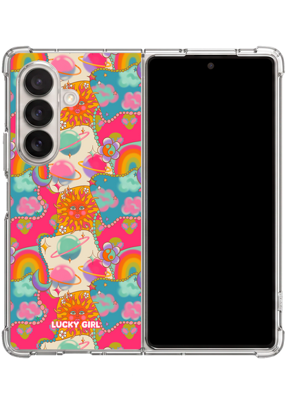 Neon Cosmos Clear Case Insert Galaxy Z Fold 7