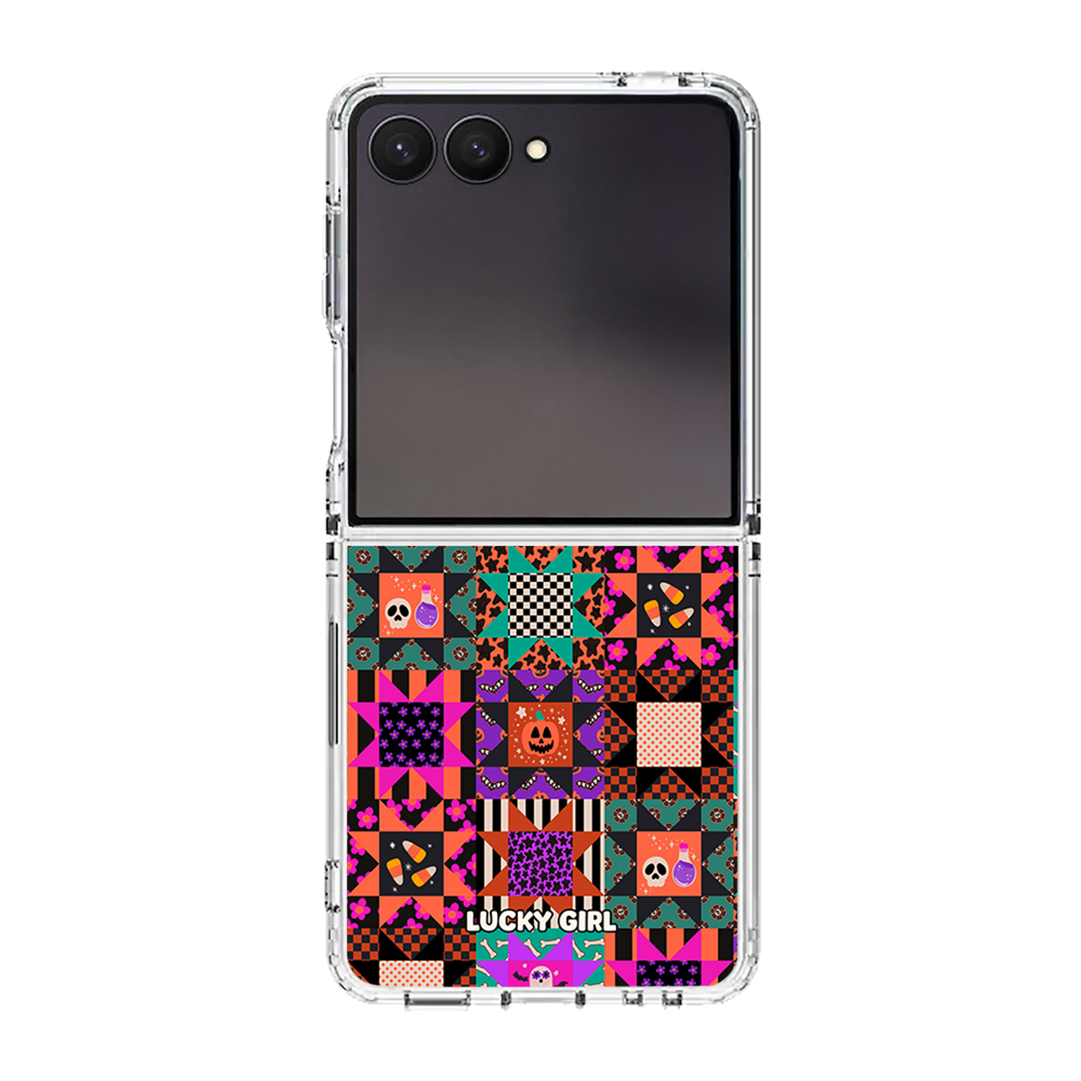 Patchwork Fright Clear Case Insert Galaxy Z Flip 7