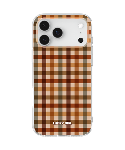 Pecan Gingham Clear Case Insert iPhone 17 Pro Max