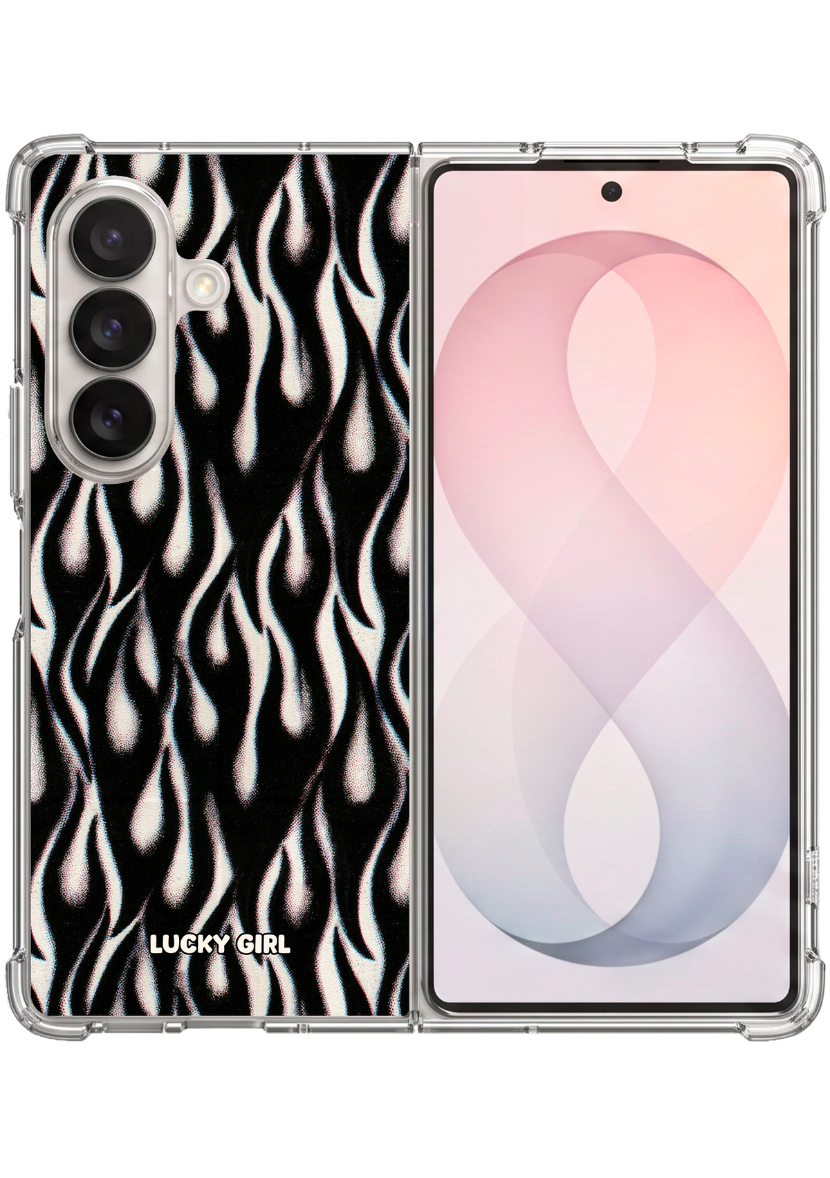 Phantom Flames Clear Case Insert Galaxy Z Fold 7 / 8 Ultra