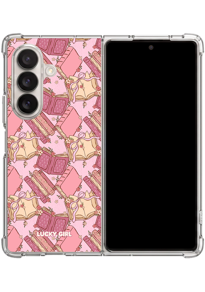 Pink Prose Clear Case Insert Galaxy Z Fold 7
