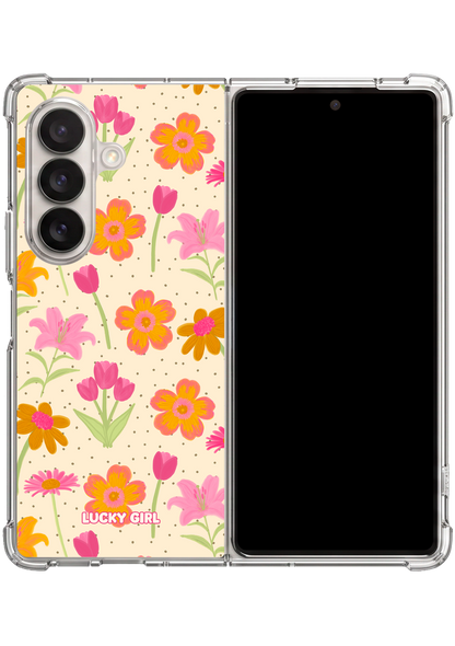 Polka Petals Clear Case Insert Galaxy Z Fold 7