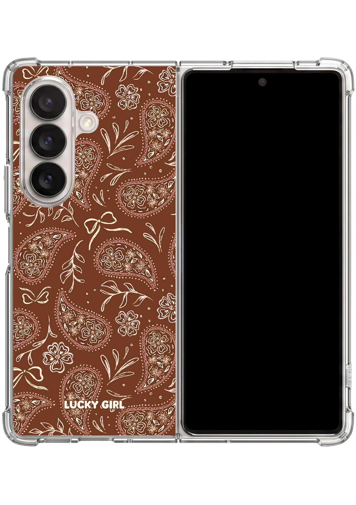 Prairie Paisley Clear Case Insert Galaxy Z Fold 7