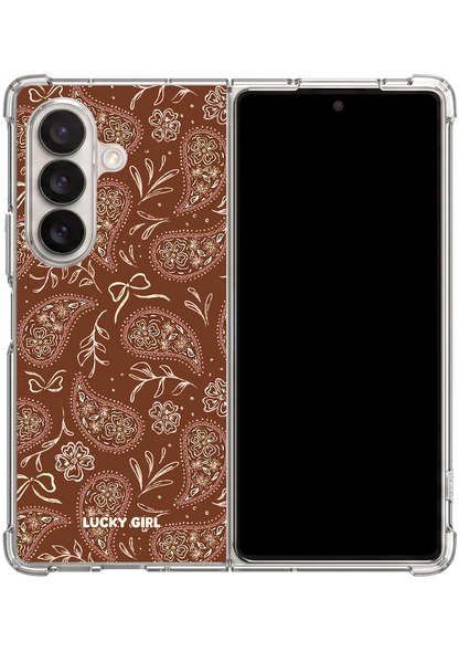 Prairie Paisley Clear Case Insert Galaxy Z Fold 7