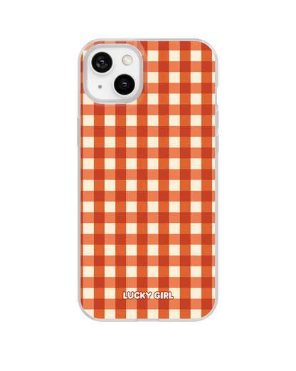 Pumpkin Gingham Clear Case Insert iPhone 13/14/16e