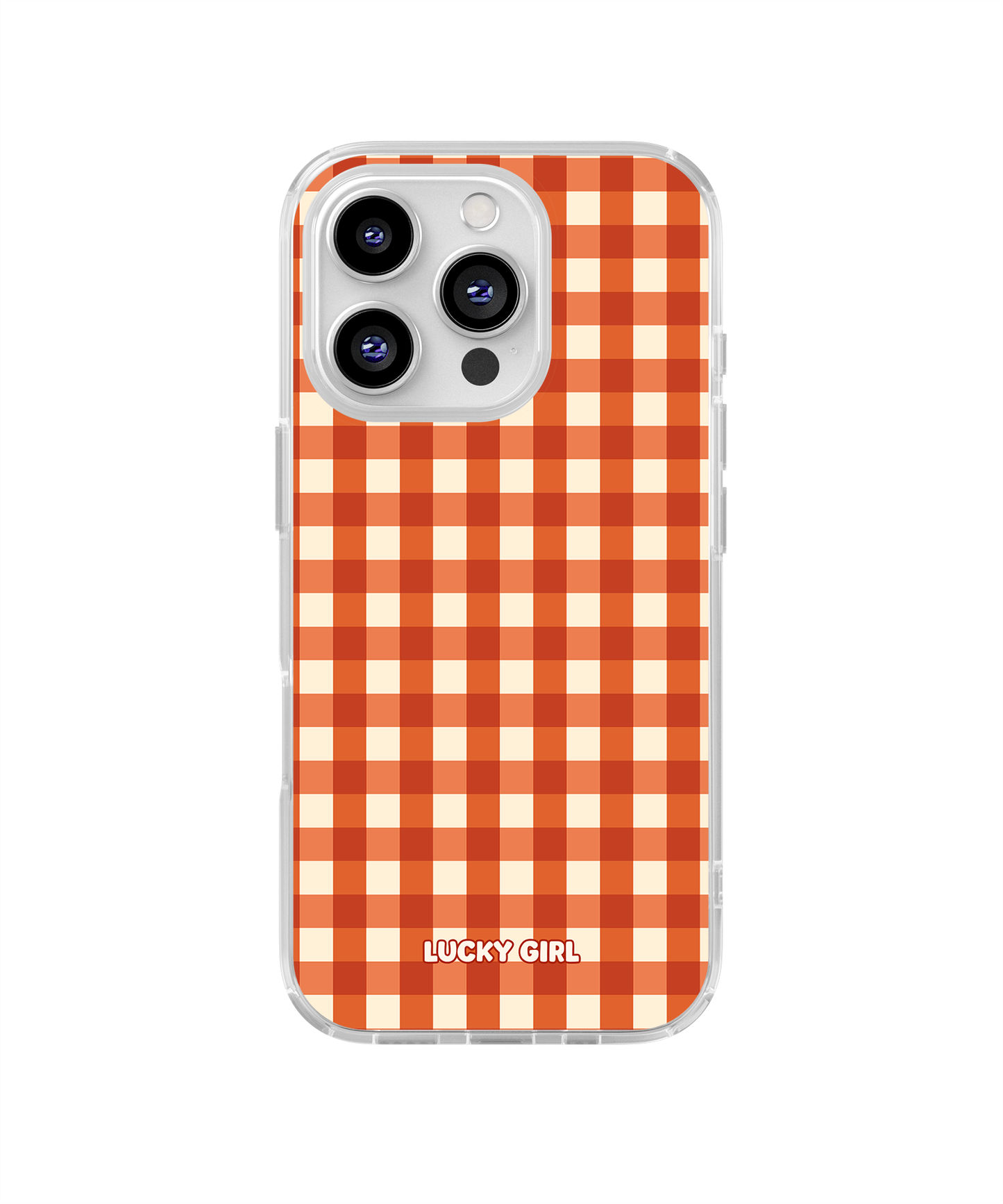 Pumpkin Gingham Clear Case Insert iPhone 14 Pro