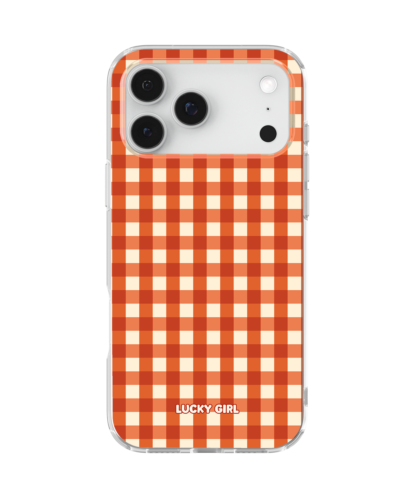 Pumpkin Gingham Clear Case Insert iPhone 17 Pro Max