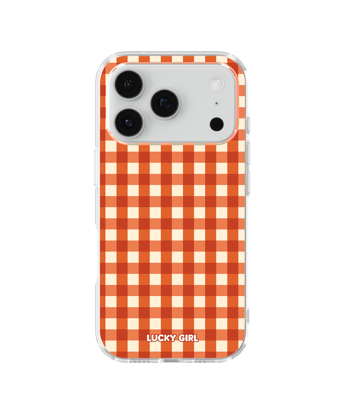 Pumpkin Gingham Clear Case Insert iPhone 17 Pro