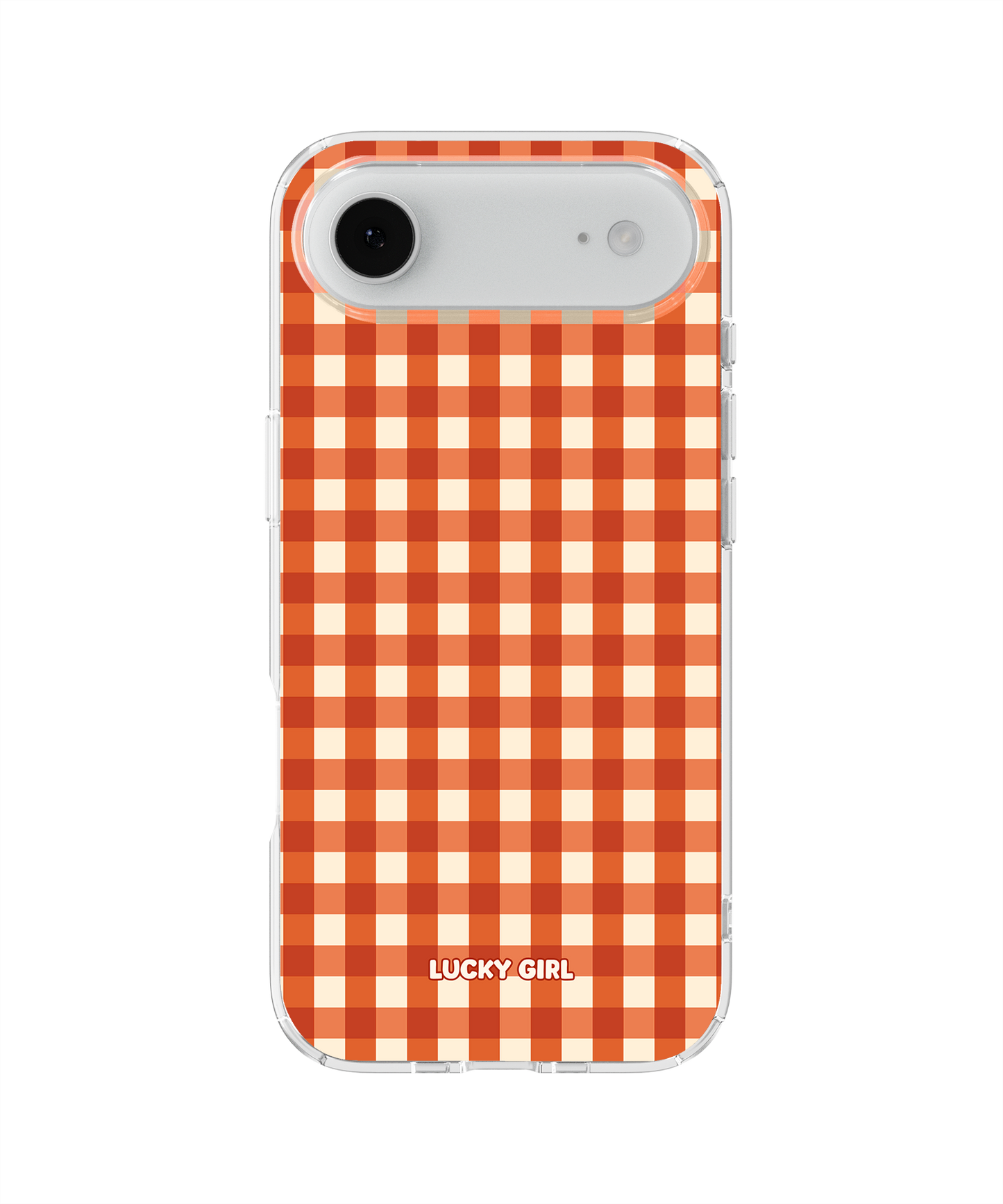 Pumpkin Gingham Clear Case Insert iPhone 17 Air